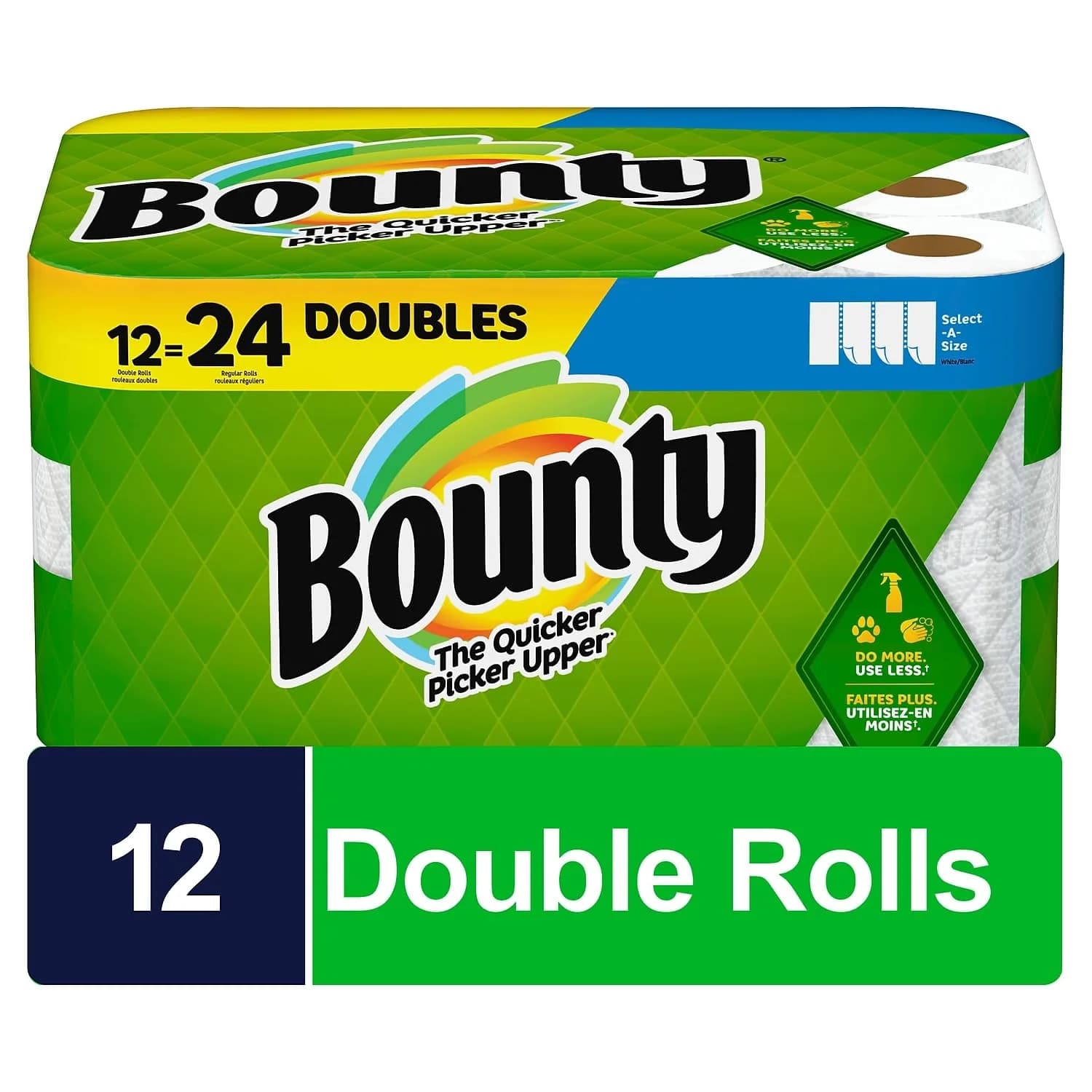 Bounty Select-A-Size Double 2-Ply Paper Towels, 1320 Sheets (12 Rolls) | Absorbent & Strong for Any Mess - view 2