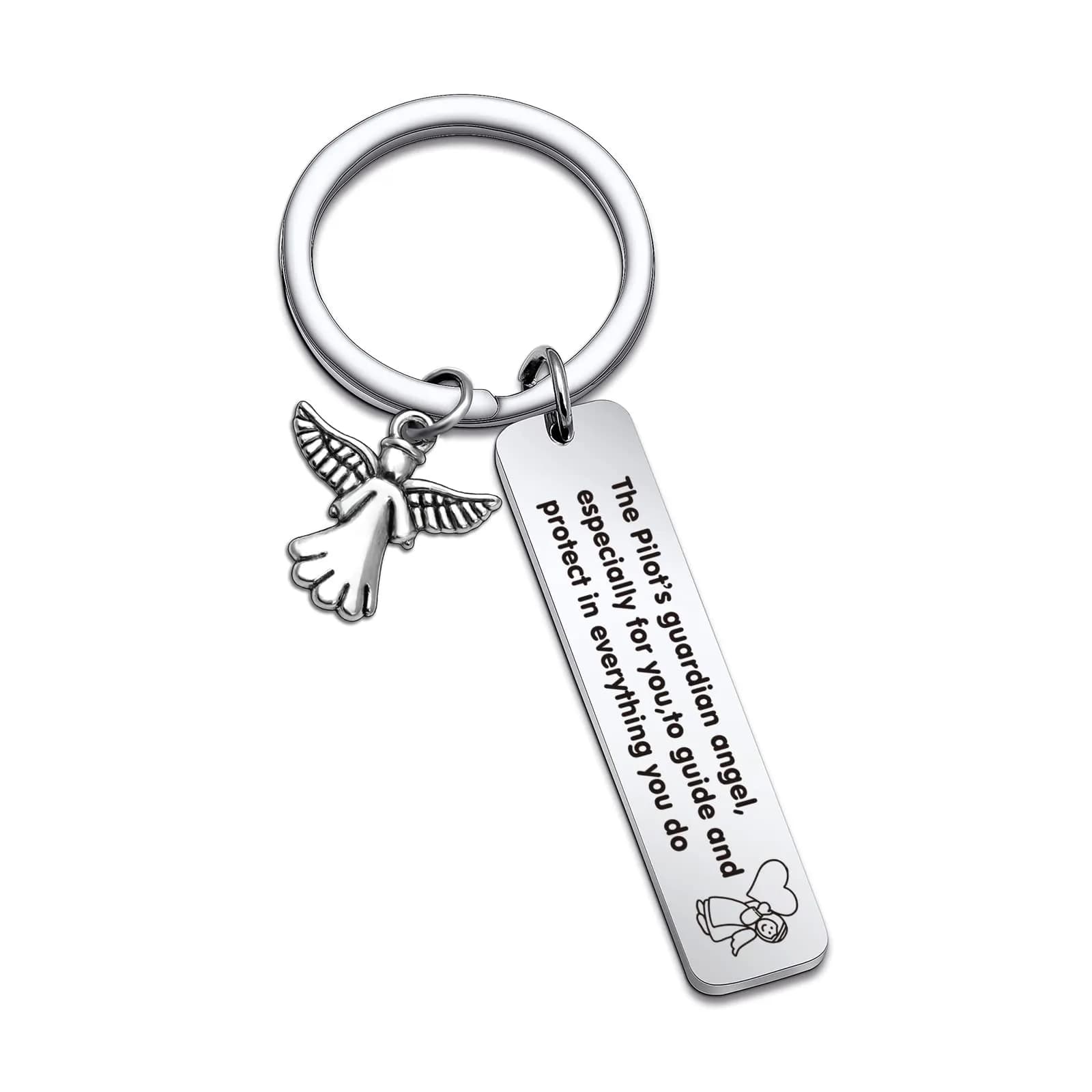 NOTHERS RSZOTW Pilot Prayer Keychain | Stainless Steel Travel Jewelry (70-120 chars) - main product image