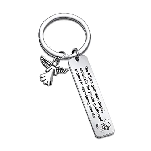 NOTHERS RSZOTW Pilot Prayer Keychain | Stainless Steel Travel Jewelry (70-120 chars) thumbnail 1
