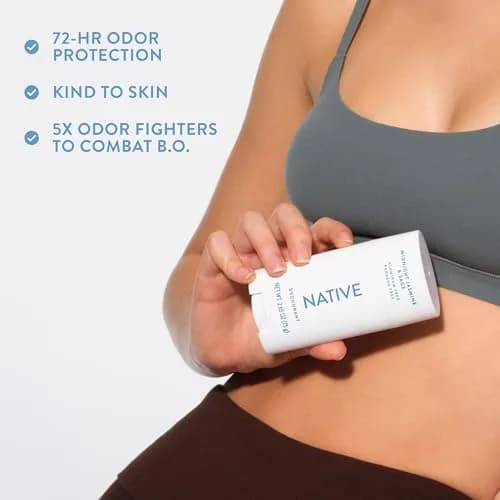 Native Midnight Jasmine & Sage Natural Deodorant Stick 77g (2.65oz) | 72-Hour Odor Control thumbnail 7