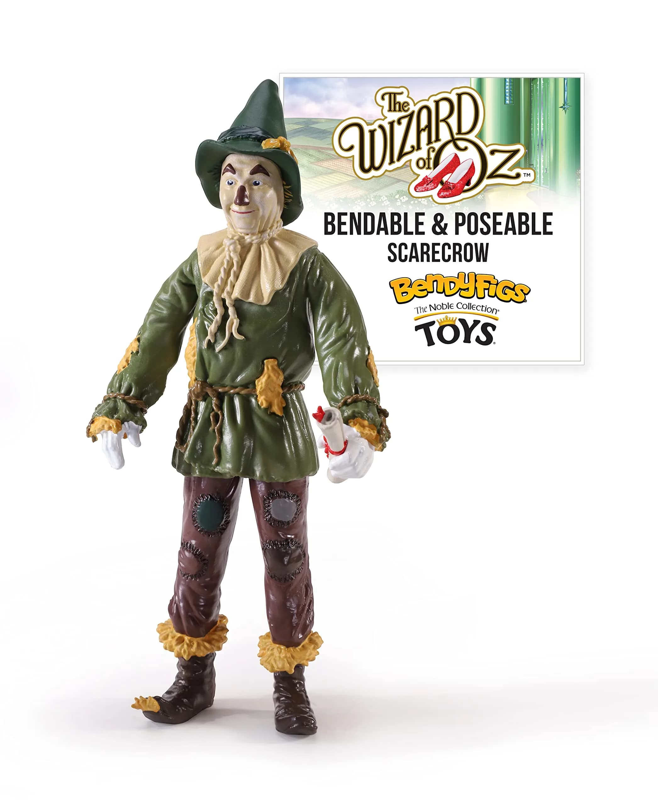 The Noble Collection BendyFigs Wizard of Oz Scarecrow 17.8 cm (7 inches) | Officially Authorized Toyllectible - main product image