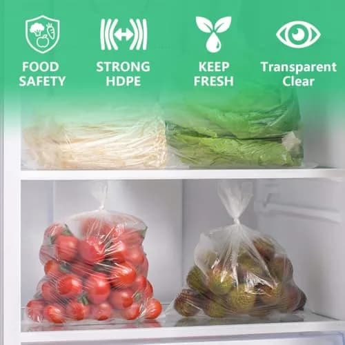 9527 Product 12" x 20" Clear Plastic Produce Bag | Food Storage Roll for Fruits & Vegetables thumbnail 4