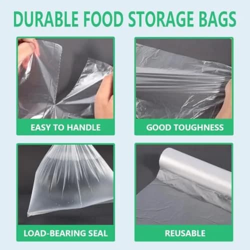 9527 Product 12" x 20" Clear Plastic Produce Bag | Food Storage Roll for Fruits & Vegetables thumbnail 6