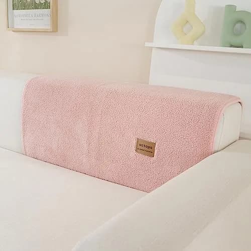 vctops Sherpa Fleece Sofa Couch Cover 36"x36" | Super Soft Plush Fuzzy Non Slip Furniture Protector (Pink) thumbnail 4