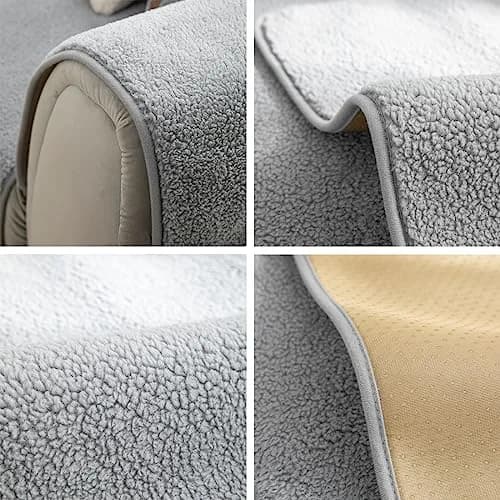 vctops Sherpa Fleece Sofa Couch Cover 28"x47" | Super Soft Warm Plush Furniture Protector thumbnail 6
