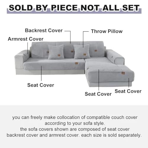 vctops Sherpa Fleece Sofa Couch Cover 28"x47" | Super Soft Warm Plush Furniture Protector thumbnail 2