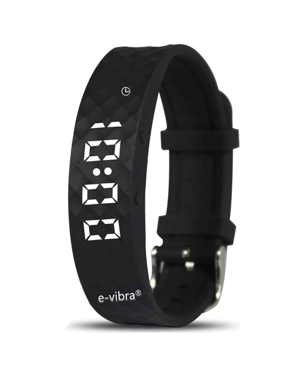 e-vibra Potty Training Watch Silent Vibrating Alarm Reminder with Countdown Timer Black | 10cm-22.5cm Wrist — Black
