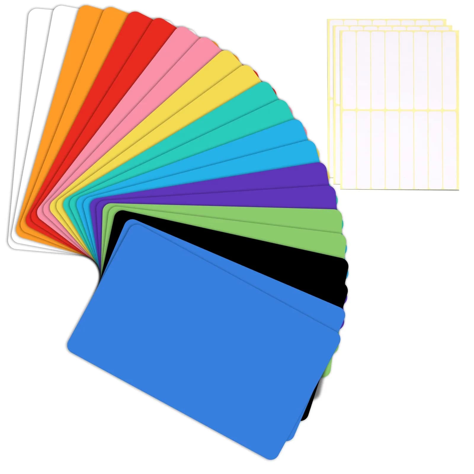Ioffersuper 22Pcs Library Book Dividers Assorted Colors 6"x 12" | Organize Shelves & Find Books Fast — (Unsure: 11 Different Color Names Or Shades)