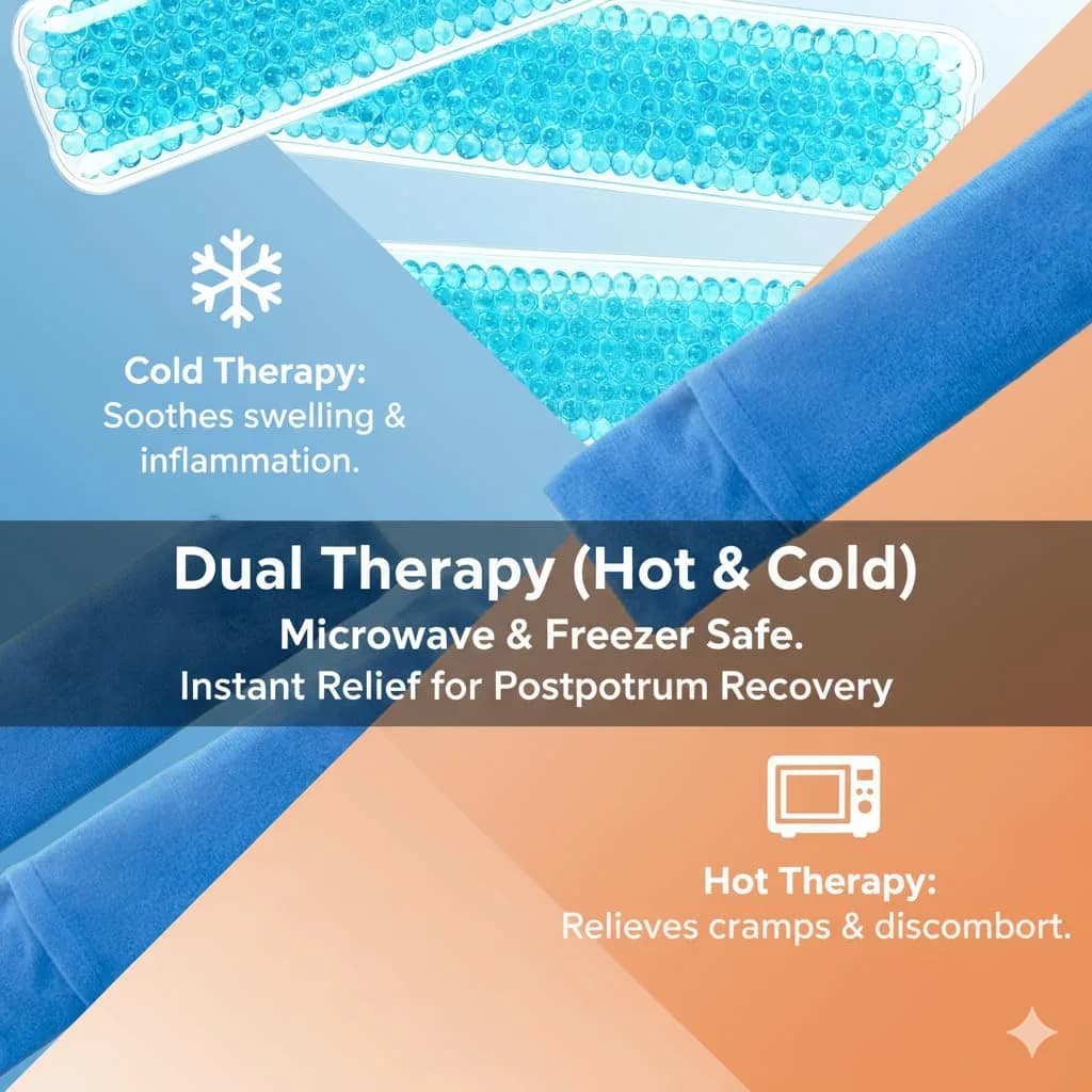 HI FINE CARE Pink Perineal Cooling Pad - 4 Count Postpartum Recovery & Hemorrhoid Relief - view 2