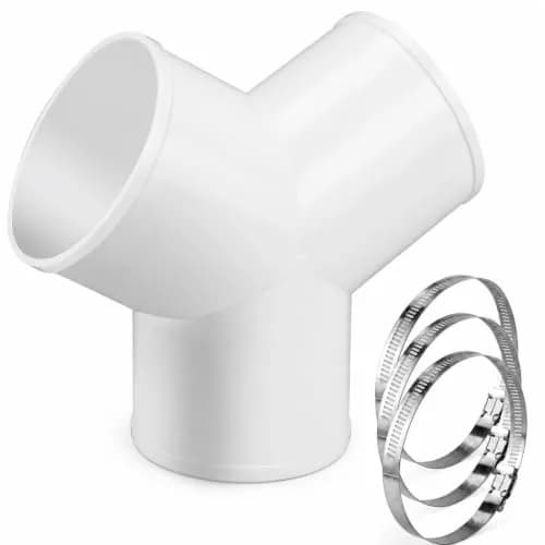 Enenes Duct Splitter 6 Inch 3 Way Duct Connector for HVAC, Dryer Vent Hose | Seamless Ventilation System Accessory thumbnail 1
