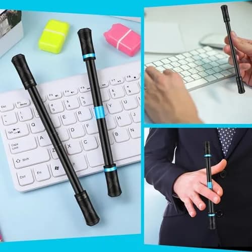 Spakon 4 Pcs Fidget Spinner Pen | Finger Trick Toy for Stress Relief & Focus thumbnail 7