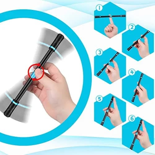 Spakon 4 Pcs Fidget Spinner Pen | Finger Trick Toy for Stress Relief & Focus thumbnail 2