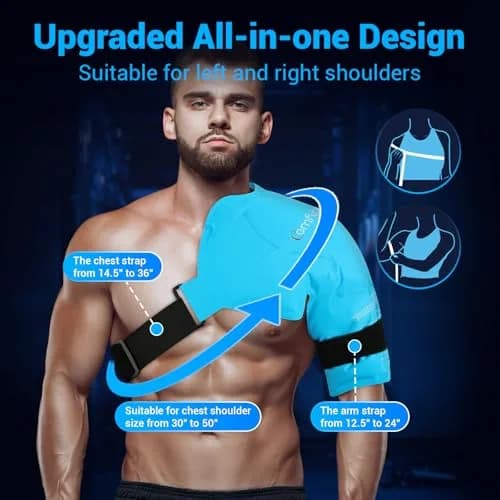 Comfytemp Shoulder Ice Pack Wrap with Gel Pack, Large/X-Large | Rotator Cuff Pain Relief & Recovery thumbnail 3