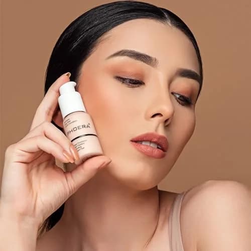PHOERA Matte Liquide Foundation Full Coverage with Kabuki Brushes (101 Porcelain + 102 Nude) | 30ml (1.01 Fl Oz) | Waterproof & Oil-Controlling thumbnail 7