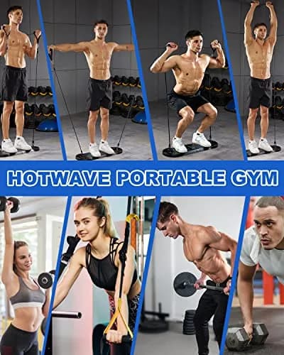 HOTWAVE Push Up Board, Portable Foldable 20 in 1 Home Gym Equipment for Men & Women thumbnail 2