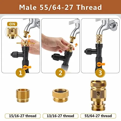 hygger Aquarium Water Change Kit with Metal Faucet Connector 25FT | Easy Gravel Vacuum & Drain thumbnail 7