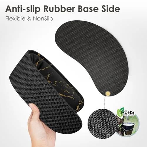 Gimars Upgrade Enlarge Gel Memory Foam Keyboard Wrist Rest Pad & Mouse Wrist Cushion Set, Marble Pattern, 3-Piece Set | Ergonomic Support for Typing Pain Relief thumbnail 3