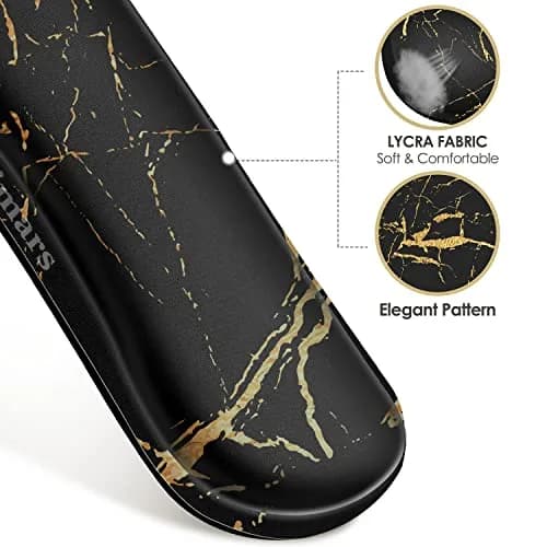 Gimars Upgrade Enlarge Gel Memory Foam Keyboard Wrist Rest Pad & Mouse Wrist Cushion Set, Marble Pattern, 3-Piece Set | Ergonomic Support for Typing Pain Relief thumbnail 4