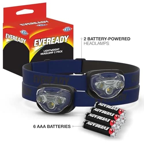 EVEREADY LED Headlamp 200 Lumen | Water-Resistant, Impact-Resistant, 2 Pack thumbnail 7