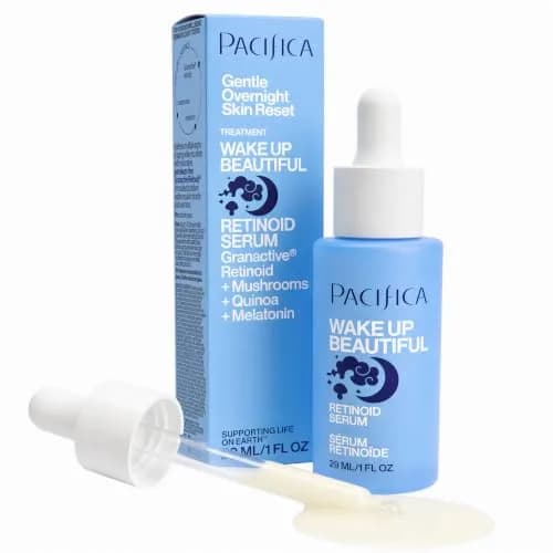 Pacifica Retinol Serum for Face - Wake Up Beautiful Night Serum | Anti-Aging & Brightening, Vegan & Cruelty-Free (1 Fl Oz) thumbnail 1