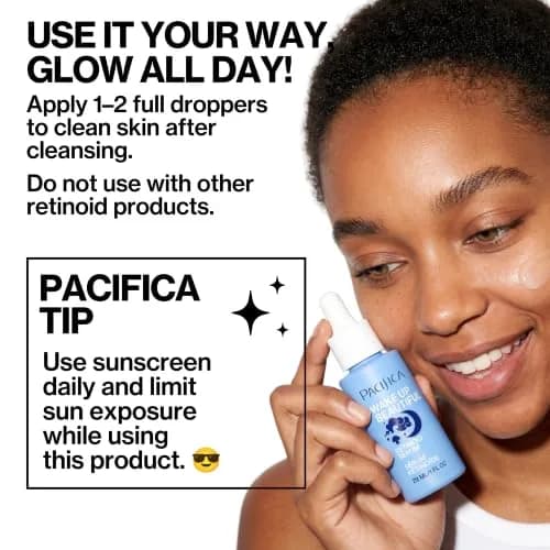 Pacifica Retinol Serum for Face - Wake Up Beautiful Night Serum | Anti-Aging & Brightening, Vegan & Cruelty-Free (1 Fl Oz) thumbnail 6