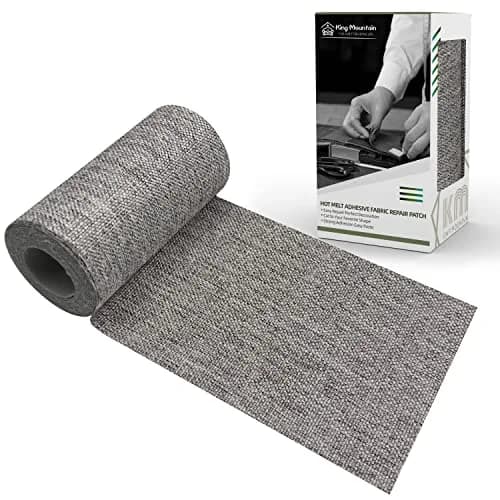 KING MOUNTAIN Premium Linen Fabric Iron-On Repair Patch 8.2cm x 152cm (3"x60") | Durable Garment Mending Kit thumbnail 1