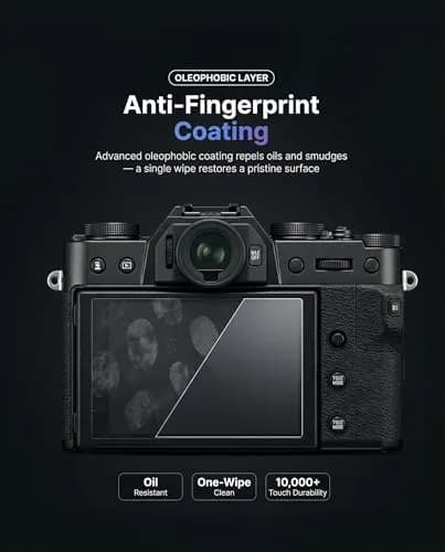 iDaPro Screen Protector for Fujifilm X-T30 II, 9H Tempered Glass | Scratch & Drop Resistant, Ultra Clear, 0.3mm Thin, Includes Wrist Strap thumbnail 8