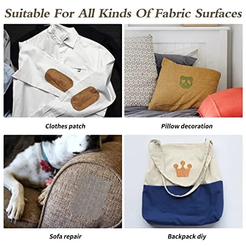 KING MOUNTAIN Off-White Linen Fabric Iron-On Repair Patch 2.27 m (60") | Durable & Easy to Apply for Garment & Home Repair thumbnail 7