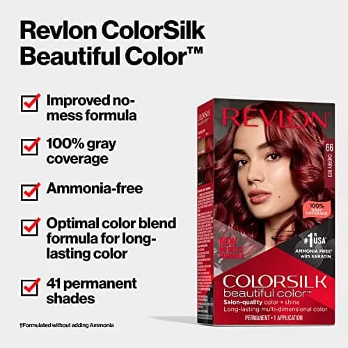 Revlon Colorsilk Beautiful Color Permanent Hair Color 010 Black | Ammonia-Free Gray Coverage thumbnail 2