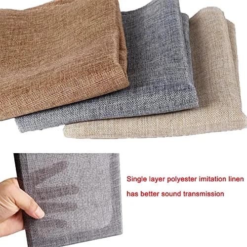 Flushbay Speaker Grill Cloth Brown 50cm x 146cm | Polyester Imitation Linen Fabric for Home Stage Speakers thumbnail 5