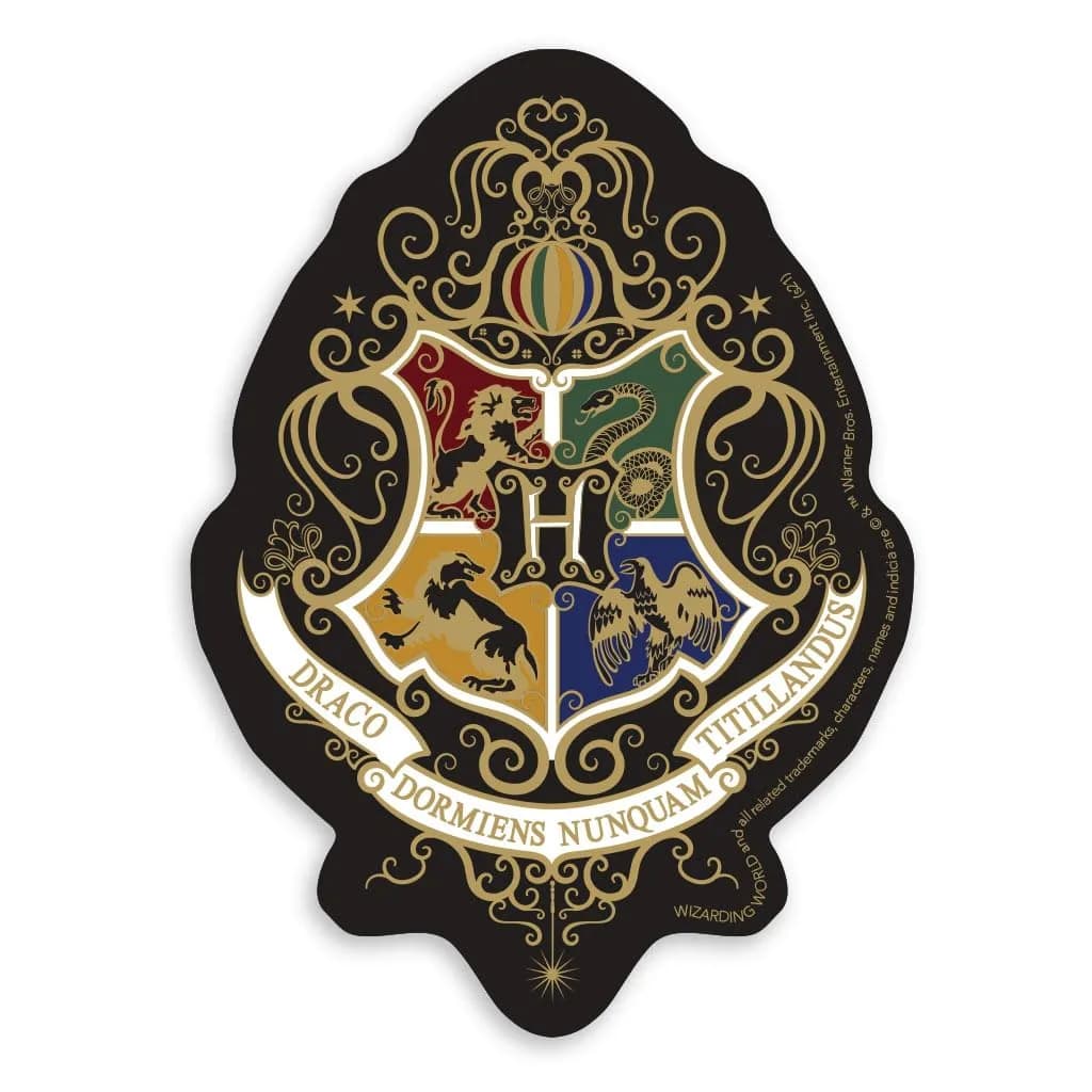 Paper House Productions Harry Potter Knockturn Hogwarts Crest Vinyl Sticker | Moisture-Resistant, 3.6" — Knockturn Hogwarts Crest