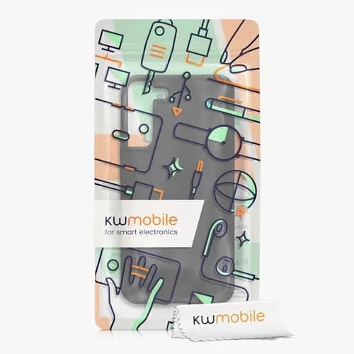 kwmobile Black Matte TPU Silicone Case for Samsung Galaxy S22 Plus | Non-Slip Grip & Shockproof Protection thumbnail 7