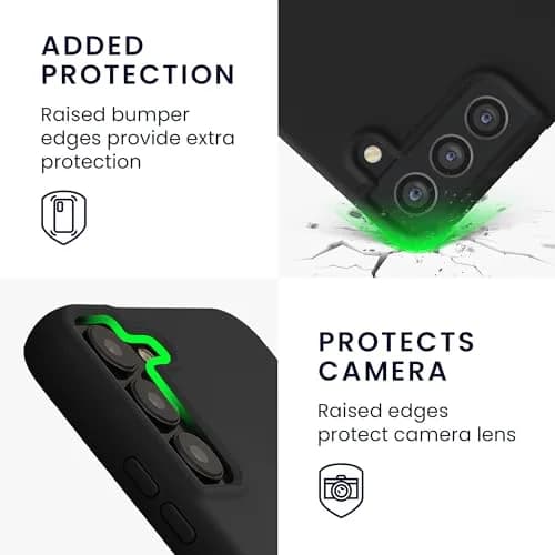 kwmobile Black Matte TPU Silicone Case for Samsung Galaxy S22 Plus | Non-Slip Grip & Shockproof Protection thumbnail 3