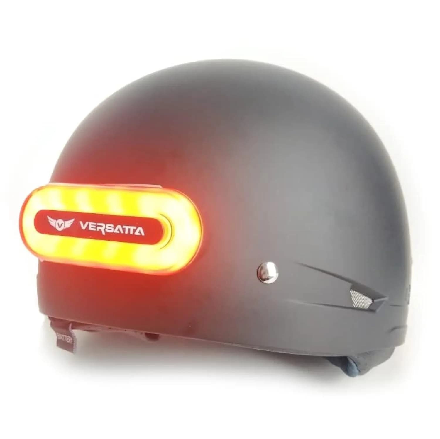 VERSATTA LED Motorcycle Helmet Light, Bike Bicycle Rear Red Safety Light, Helmet Light, Warning Tail Lights, Helmet Light for Night Riding with USB Chargeable Cable Small — BLACK