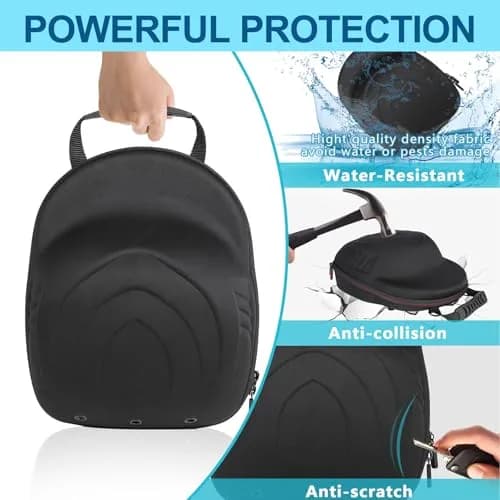 Glamgen Hard Hat Travel Case for 6 Baseball Caps | Protects Shape, Dust-Proof, Lightweight Organizer Bag with Shoulder Strap thumbnail 6