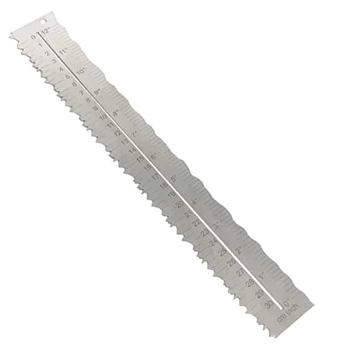 UPTTHOW Metal Irregular Edges Ruler for Paper Tearing | 12" Measuring Tool for Drawing & DIY thumbnail 1