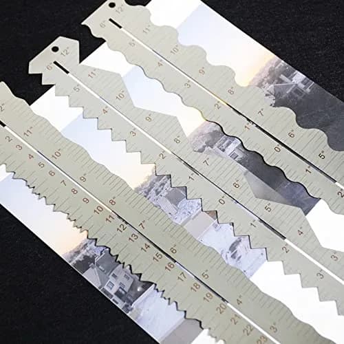 UPTTHOW Metal Irregular Edges Ruler for Paper Tearing | 12" Measuring Tool for Drawing & DIY thumbnail 7
