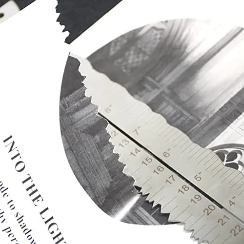UPTTHOW Metal Irregular Edges Ruler for Paper Tearing | 12" Measuring Tool for Drawing & DIY thumbnail 2