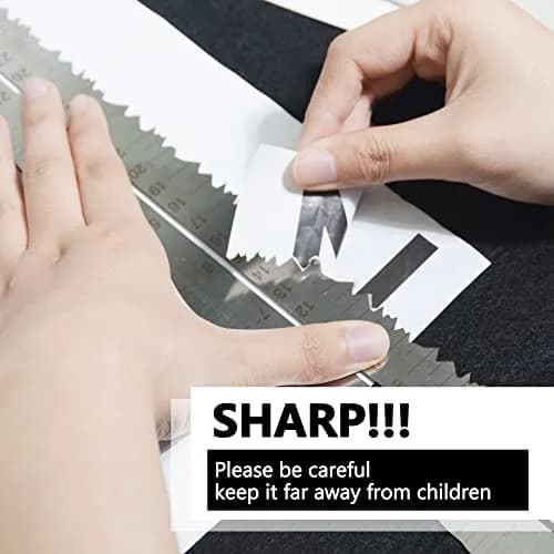 UPTTHOW Metal Irregular Edges Ruler for Paper Tearing | 12" Measuring Tool for Drawing & DIY thumbnail 3