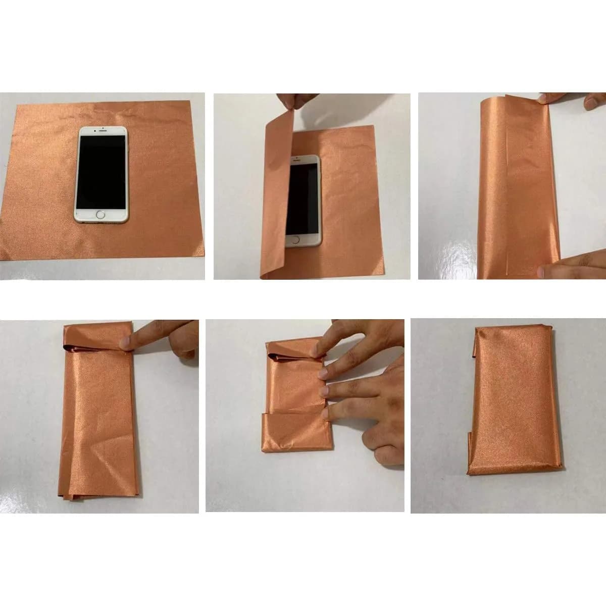 Amerthing Pure Copper Faraday Fabric 5 Meters (197"x43") | RF & LF Electromagnetic Shielding Gold - view 3