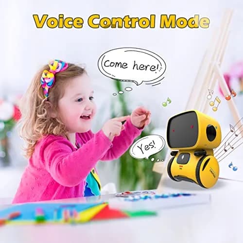 KaeKid Interactive Smart Robot Toy for Kids 3-8 Years Old | Voice Control, Singing, Dancing, Recording, Yellow thumbnail 5