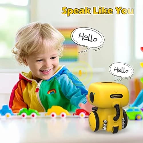 KaeKid Interactive Smart Robot Toy for Kids 3-8 Years Old | Voice Control, Singing, Dancing, Recording, Yellow thumbnail 6