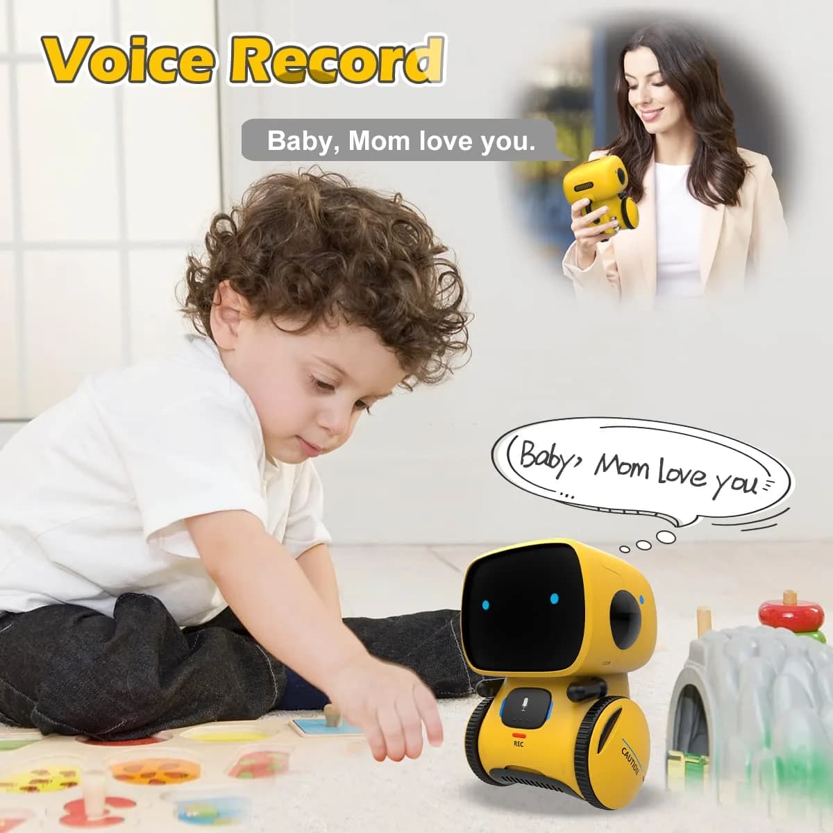 KaeKid Interactive Smart Robot Toy for Kids 3-8 Years Old | Voice Control, Singing, Dancing, Recording, Yellow - view 7