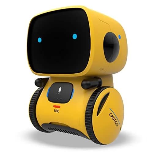 KaeKid Interactive Smart Robot Toy for Kids 3-8 Years Old | Voice Control, Singing, Dancing, Recording, Yellow thumbnail 1