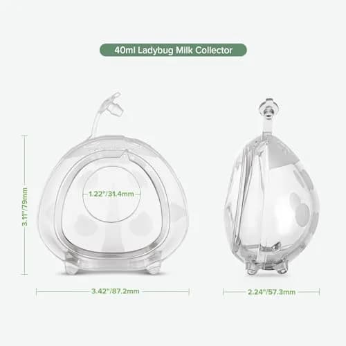 haakaa Ladybug Milk Collector 40ml (1.4oz) 2-Pack | Wearable Breast Milk Saver Cups for Pumping On The Go thumbnail 7