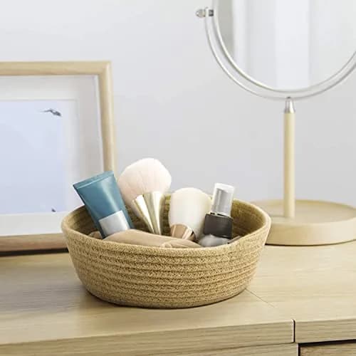 Habere India-All the Cultures Fabricating India Jute Basket Large (25.4cm x 8.9cm x 25.4cm) | Handwoven Natural Rope Storage thumbnail 3