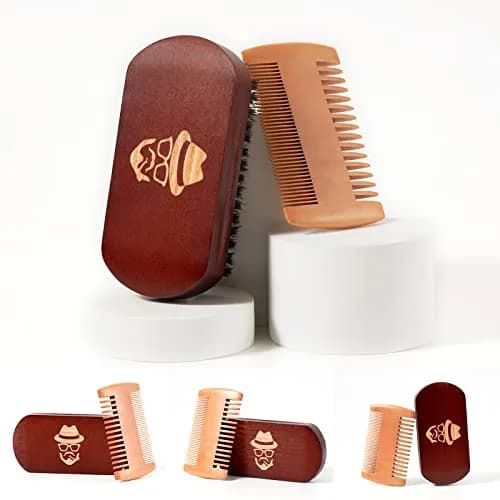 Sosoon Boar Bristle Beard Brush with Walnut Wood Handle | Natural Hair Mustache Grooming Tool thumbnail 7