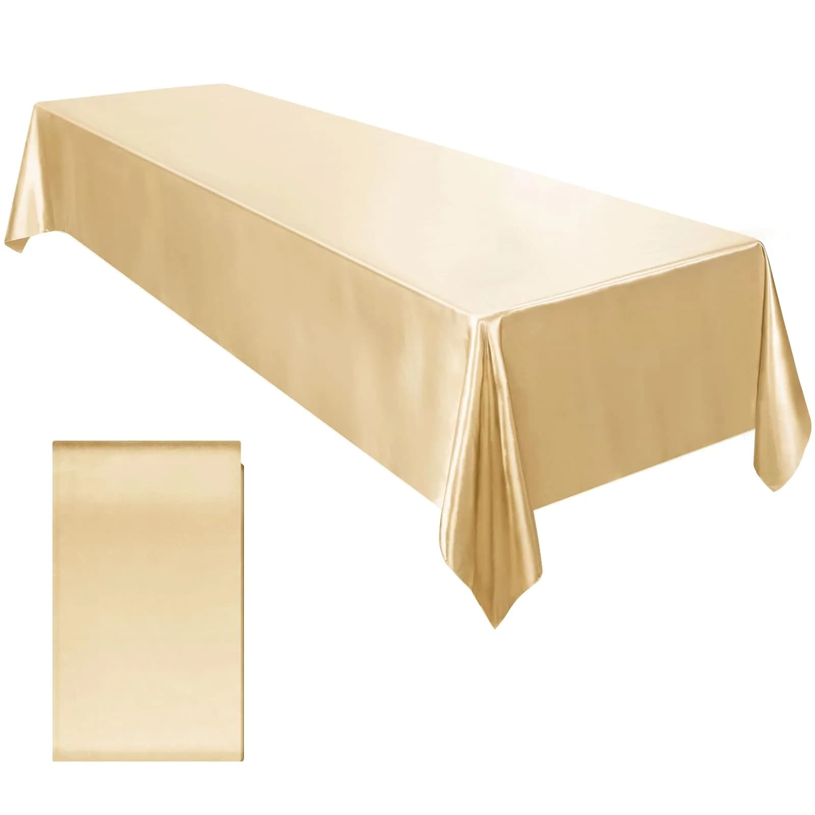 Ruisita Satin Party Tablecloth 147 x 259 cm | Elegant Wedding & Event Decor