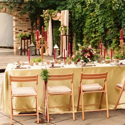 Ruisita Satin Party Tablecloth 147 x 259 cm | Elegant Wedding & Event Decor thumbnail 6
