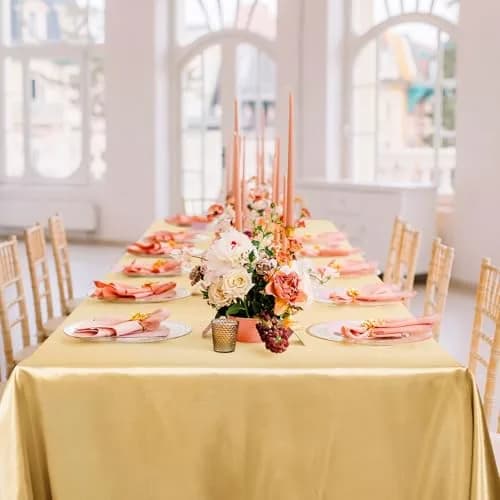 Ruisita Satin Party Tablecloth 147 x 259 cm | Elegant Wedding & Event Decor thumbnail 7